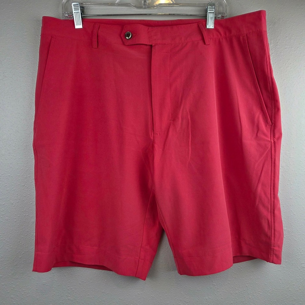 Fairway & Greene F&G Larson Tech Pink Red Golf Shorts Mens 36 Mesh Lined